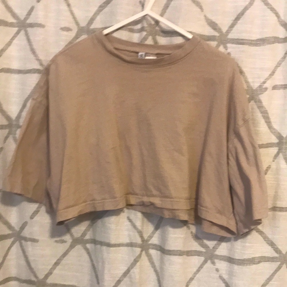 H&M Medium beige cropped T-shirt